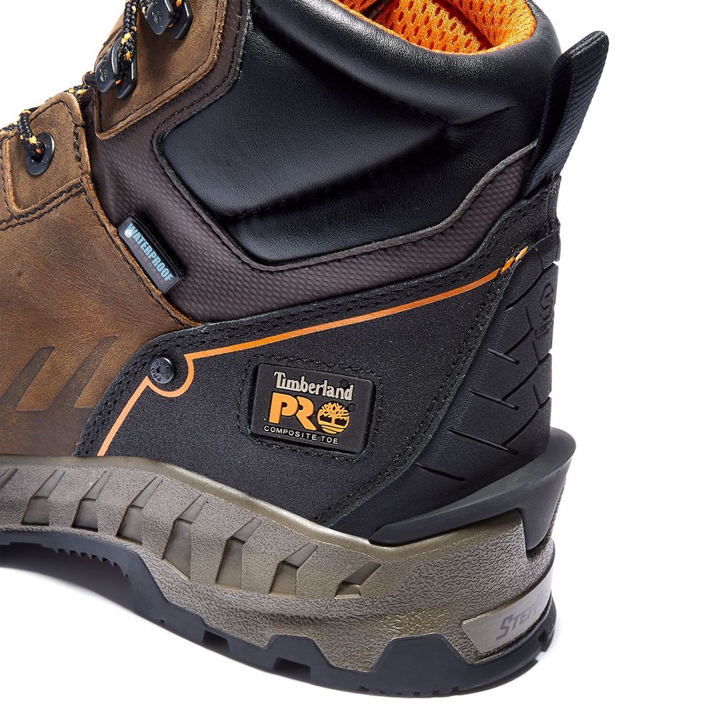 Botas de Trabajo Timberland Hombre Pro® Summit 6-Inch Composite-Toe Marrones/Negras - Chile KSR-9308